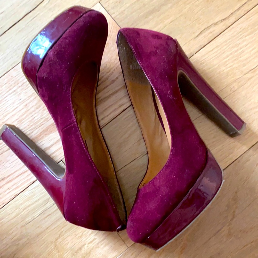 Cosmopolitan wine colored heels